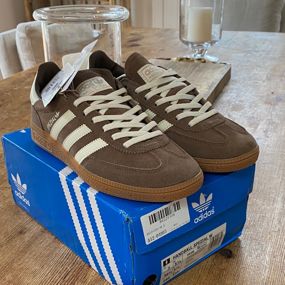 Adidas Handball Spezial Court Shoes Brown Size 7 NIB